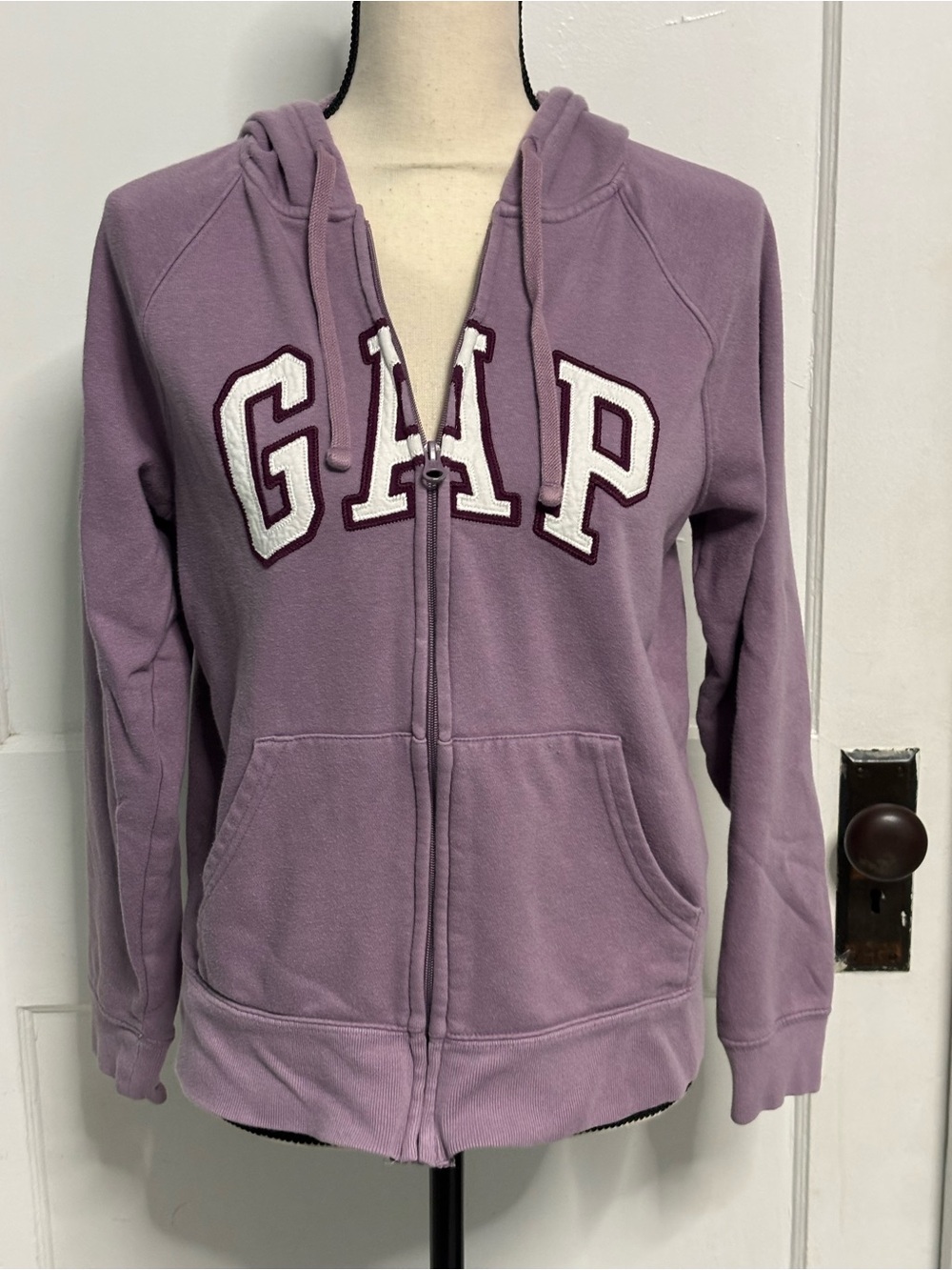 GAP Lavender Full-Zip Varsity Hoodie with Logo